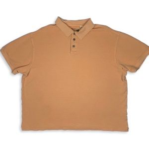 Caribbean Polo Orange Hawaiian Shirt Men’s XLT Silk Cotton Camp